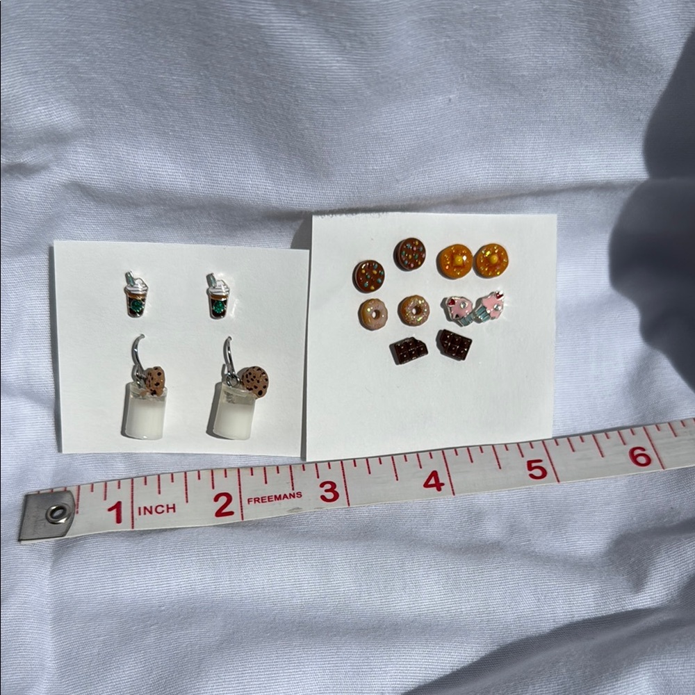 Cute Food-Themed Earrings Set